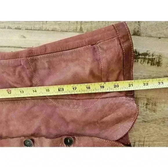 Collection Privee? Brown Leather Jacket Womens Size 42/6 Made In Italy Designer - Picture 5 of 16